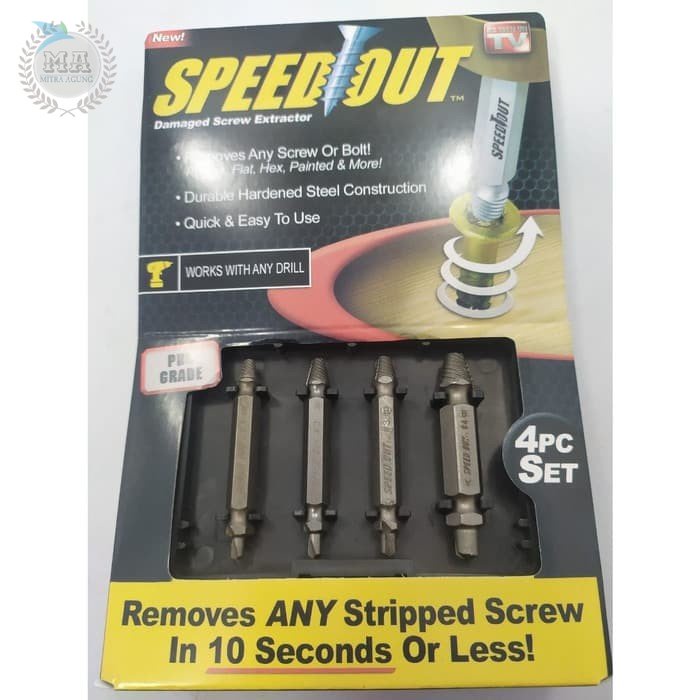 Alat Pembuka Baut Rusak SpeedOut Extractor Broken Striped Screw