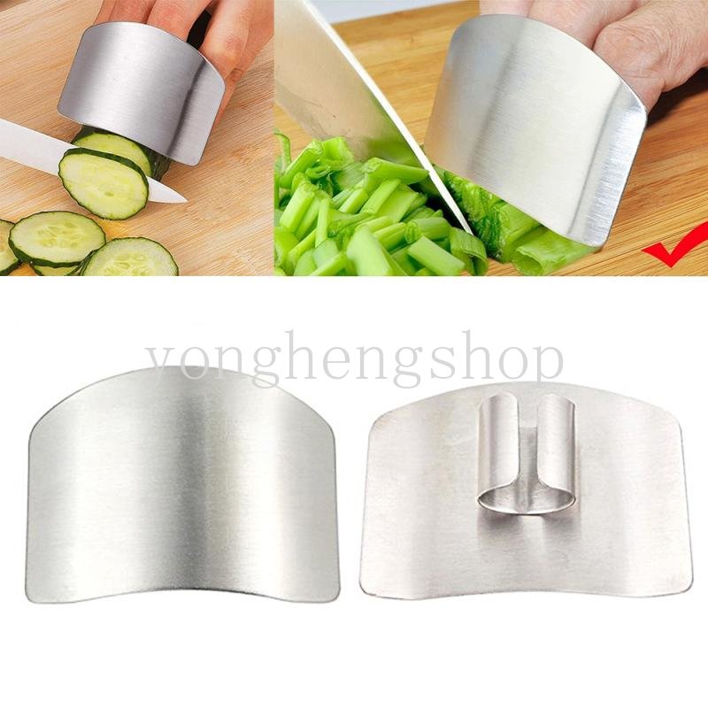 Stainless Steel Pelindung Jari Anti-Potong Finger Guard Pemotong Sayuran Pelindung Tangan Chop Aman Gadget Dapur