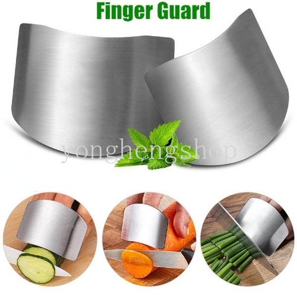 Stainless Steel Pelindung Jari Anti-Potong Finger Guard Pemotong Sayuran Pelindung Tangan Chop Aman Gadget Dapur