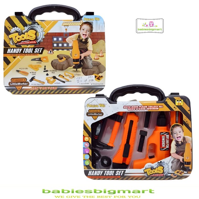 Mainan Anak Tool set toys PR 17703 alat perkakas obeng Tool Box Engineering Tukang New