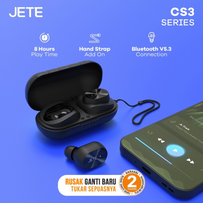 TWS JETE CS3 Wireless | Headset Bluetooth JETE Original - Garansi Resmi 2 Tahun