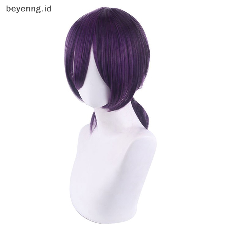 Beyen Chain Man Reze Cosplay Wig Ungu Ponytail Rambut Sintetis Wig Cosplay Props ID