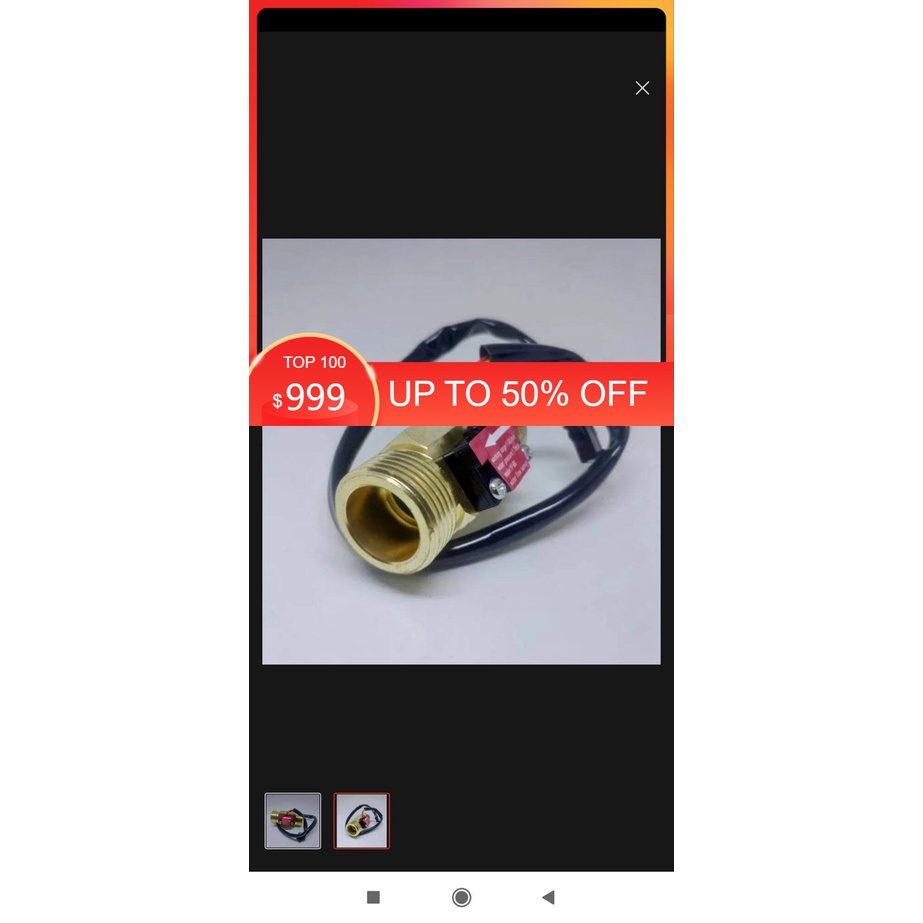 flow sensor kuningan 1/2 pertamini