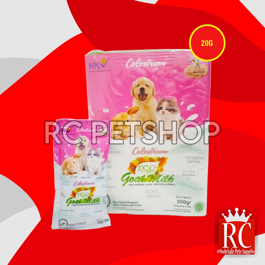 Susu Kucing anjing Eco Goat Milk Puppy Kitten 20 Gr