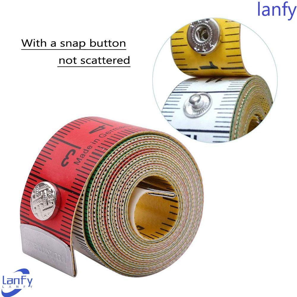 Lanfy Alat Jahit 1pc Dengan Snap Pengikat Warna-Warni Jerman Quality Flat Tailor Tape