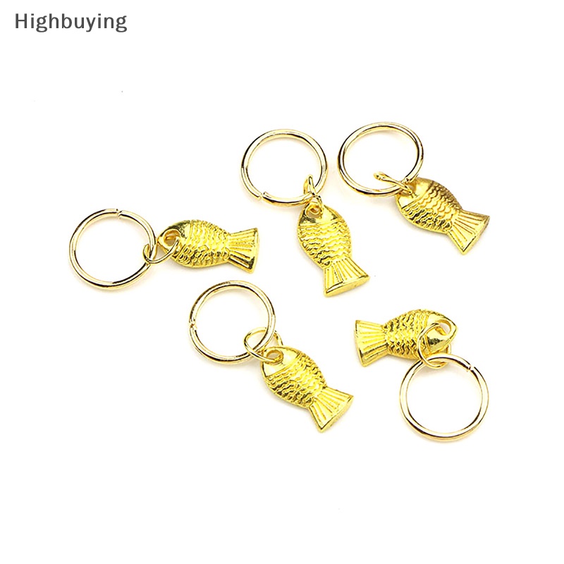 Hbid 50Pcs/Set Hewan Laut Liontin Rambut Gimbal Kepang Pin Rings Klip Perhiasan Glory