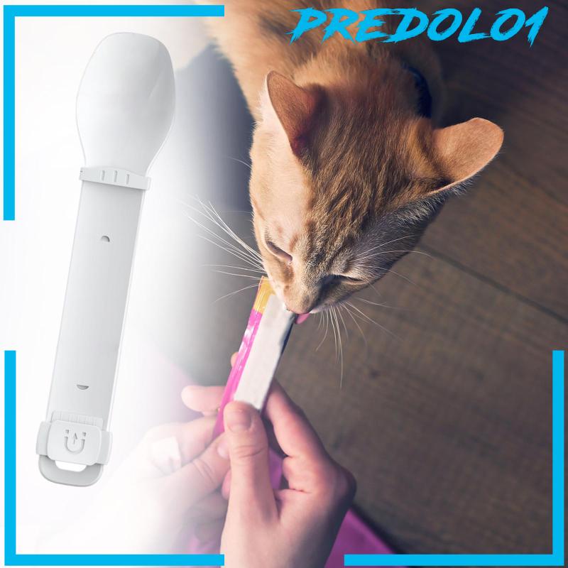 [Predolo1] Cat Strip Squeezer Kitty Treat Dispenser Alat Untuk Makanan Basah Sendok Makan Hewan Peliharaan