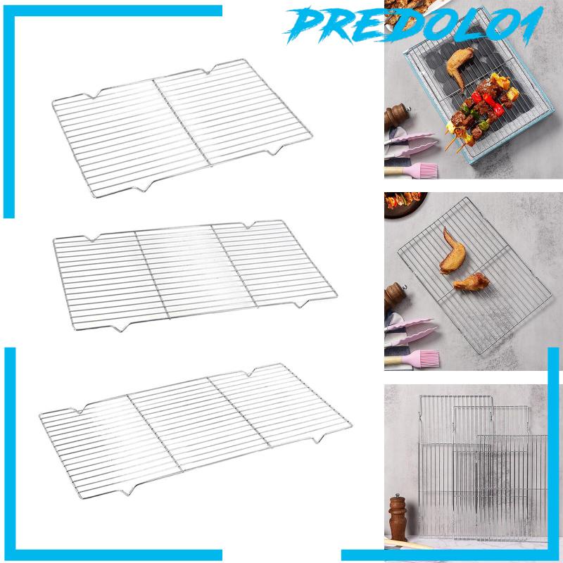 [Predolo1] Barbecue Mesh Cooking Mesh Wire Rack Outdoors Rak Piknik