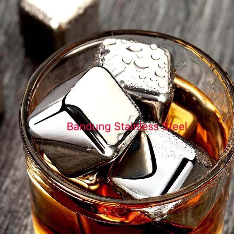 8 pcs Ice Cube Stainless Steel sus 304 Food grade Es Kotak Stainles es batu stainless