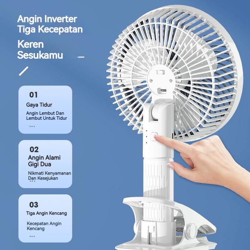 【COD】Kipas Angin Lipat Kipas Meja Kipas Angin Portable Putar 360 Mini Fan Recharge