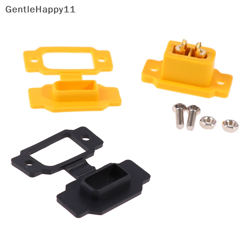 Gentlehappy 1PCS XT60BE-F Konektor Male Lapis Emas Kuningan Dengan Penutup Anti Debu id