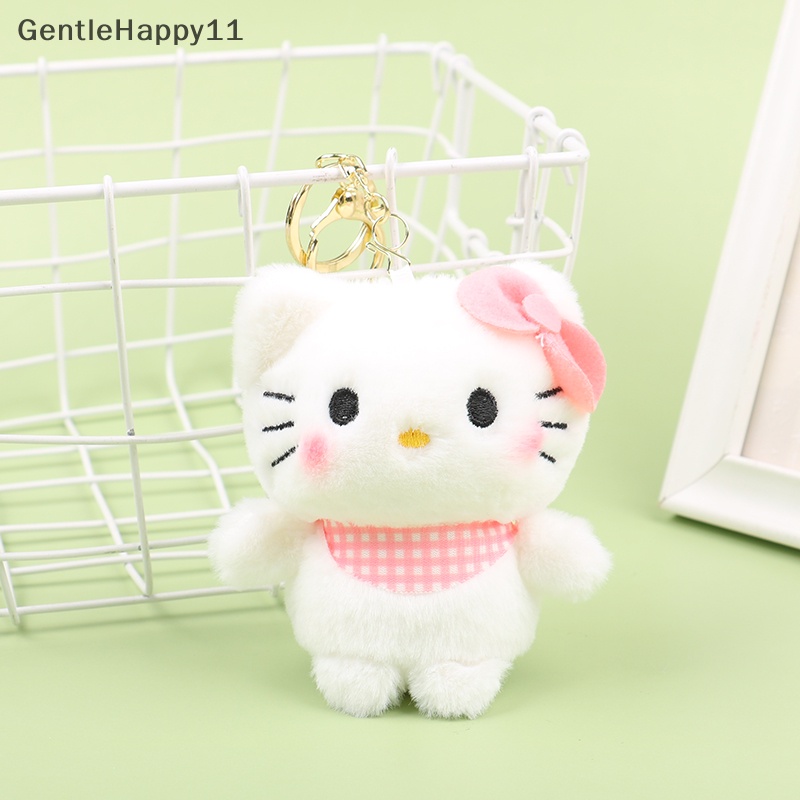 Gentlehappy Kawaii Sanrio Cinnamoroll My Melody Kuromi Plush Doll Fluffy Boneka Mainan Keychai id