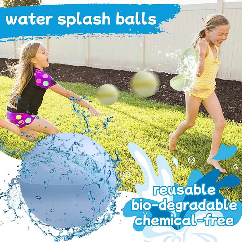 Silikon Dapat Digunakan Kembali Berwarna Isi Cepat Balon Air Musim Panas Kolam Pantai Luar Ruangan Pesta Bak Mandi Mainan Bergaya Lembut Lucu Permainan Air Water Splash Bom