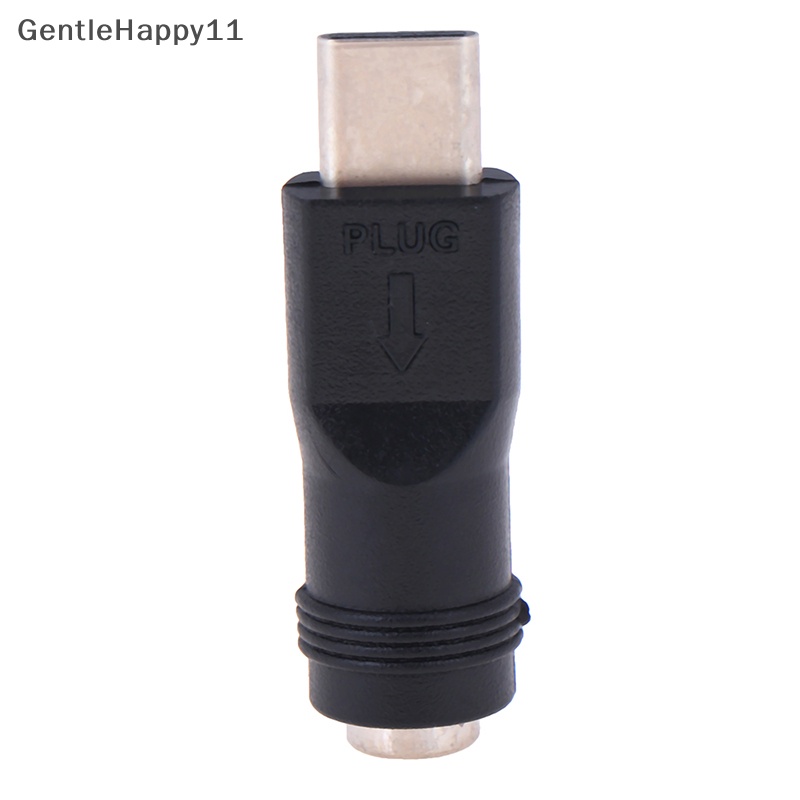 Gentlehappy 1pcs 5.5 * 2.1mm Female jack Ke Type-C 3.1 Male Plug 90.180derajat DC Adapter id