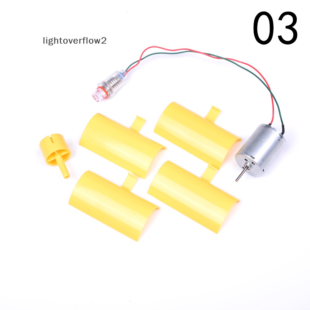 [lightoverflow2] Diy Mini Motor Dc Vertikal Micro Wind Turbin Blades Generator Set Kit [ID]