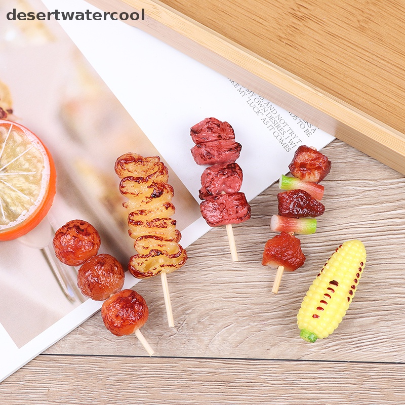 Deid 1Pcs Mainan Bermain Mini Lucu BBQ Simulasi Makanan Miniatur Untuk Rumah Boneka Toy Martijn