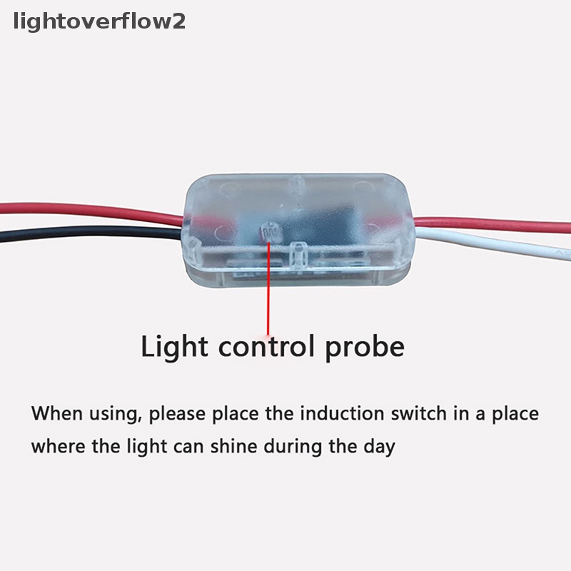 [lightoverflow2] Saklar Sensor Cahaya Hanya Bekerja Saat Malam Otomatis Auto on Off Photocell Saklar Lampu Jalan DC 3.7V 5V 12V 24V 5A [ID]