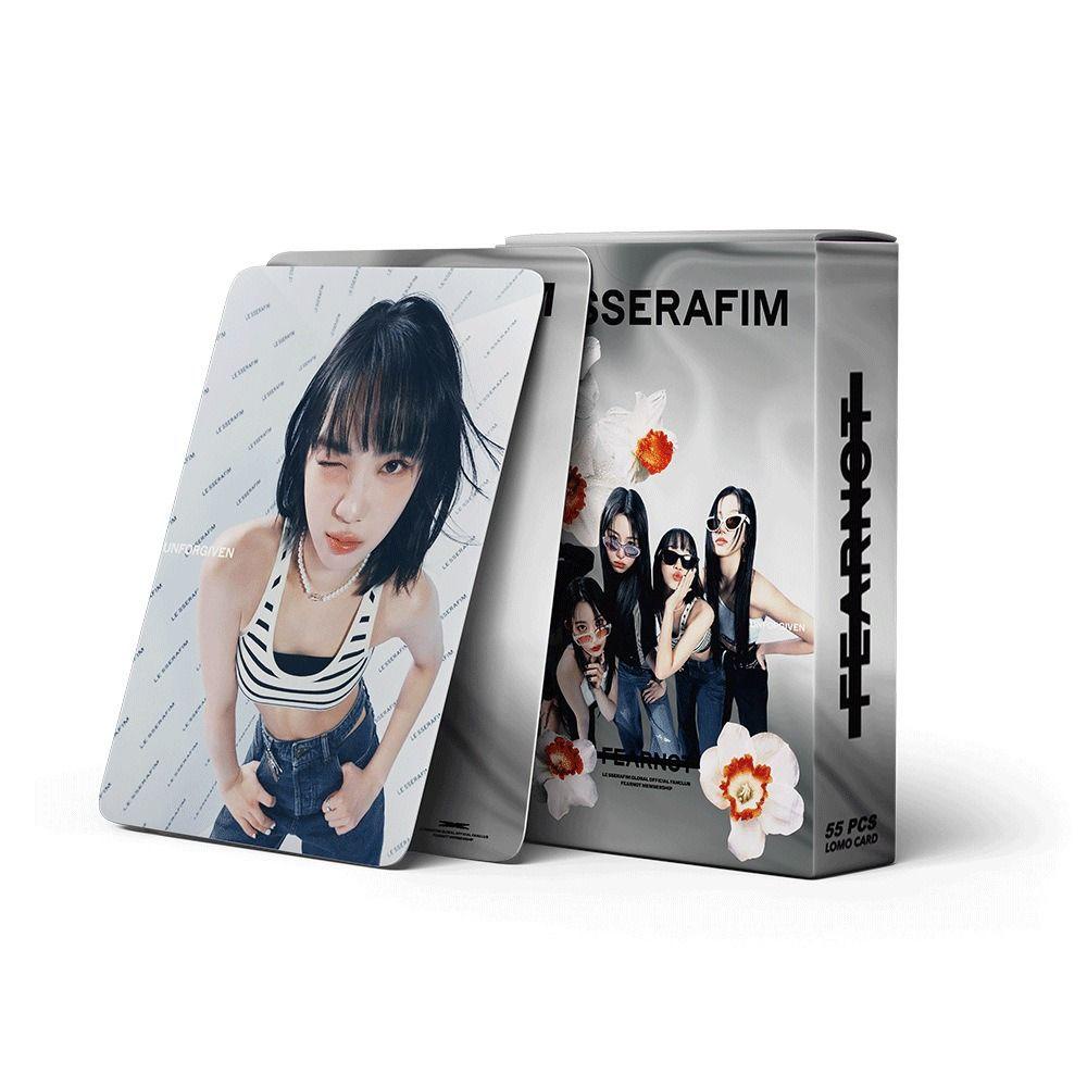 Lanfy Lomo Card Set Girl Toy Collector Card Treasure Card Set Album Card Le Sserafim Idol Cetak Foto Hd Kartu FEARLESS Girl Group Kartu Anti Fragile Le Sserafim Lomo