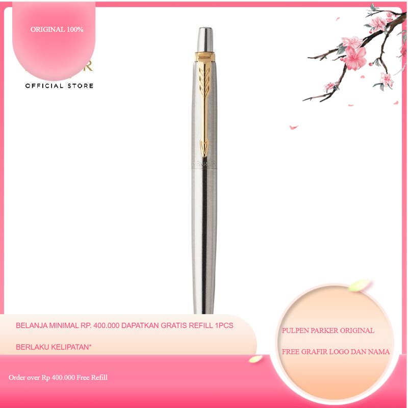

Parker Jotter Stainless Steel Gold Trim Ballpoint