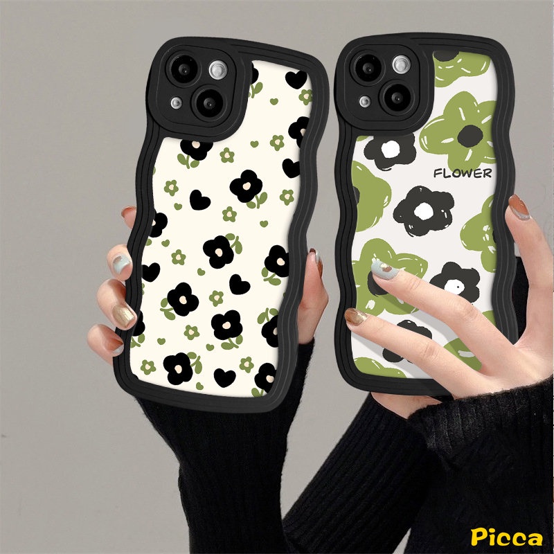 Casing Bunga Untuk Redmi 12C 9a1 10 10C 9T 9A A1+10A 9C NFC Redmi Note8 9 11 10s 10 11s 9s Pro Max Mi 11T Pro POCO X3 NFC Pro M3 Spring Fresh Flowers Wavy Edge Soft Casing TPU