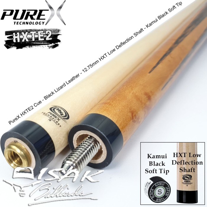 PureX HXTE2 Cue - HXT Low Deflection Shaft Billiard Stick Players Play