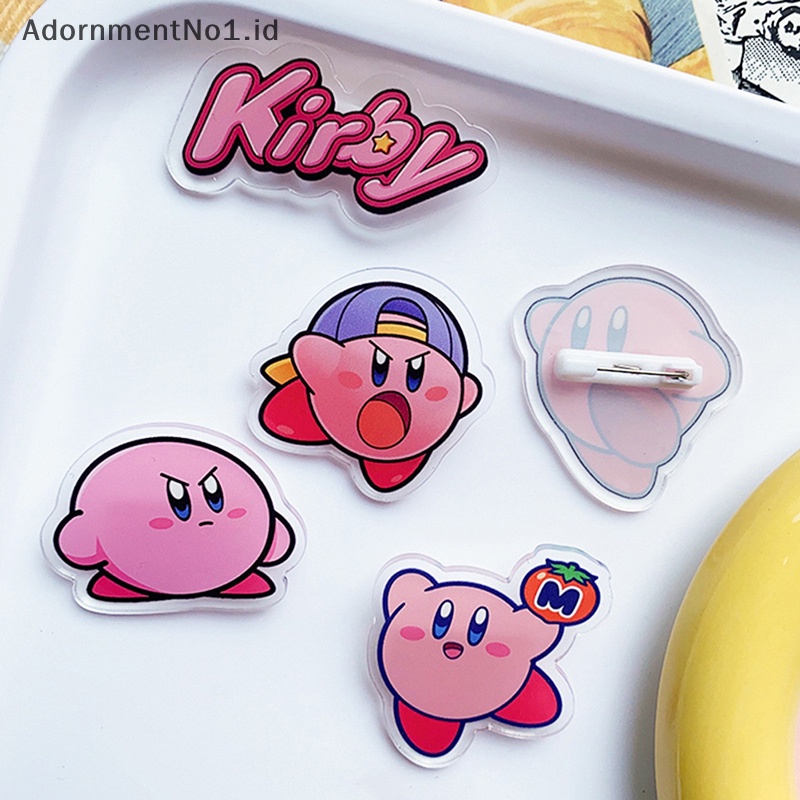 [AdornmentNo1] Kirby Enamel Pin Bros Kartun Lapel Pin Perhiasan Aksesoris Anak Hadiah [ID]