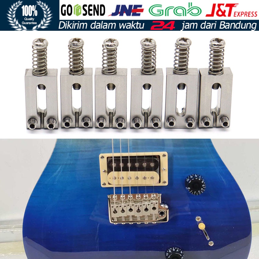 6Pcs/Set Saddle Bridge Tremolo Fixed Dengan Kunci Pas Untuk Gitar Elektrik Aksesori Gitar Listrik -1