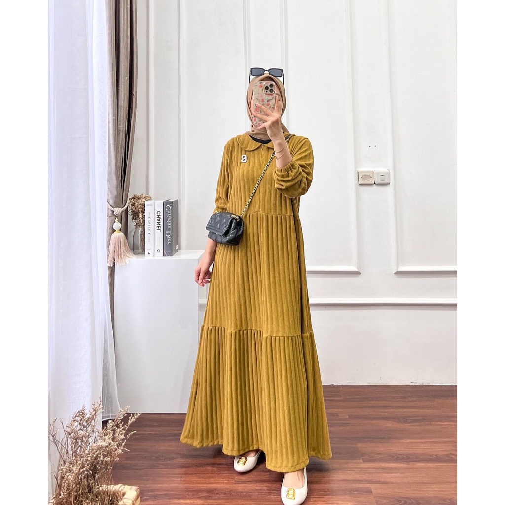 youras gamis muslim wanita busui kaos knit rajut import terbaru terlaris termurah cod