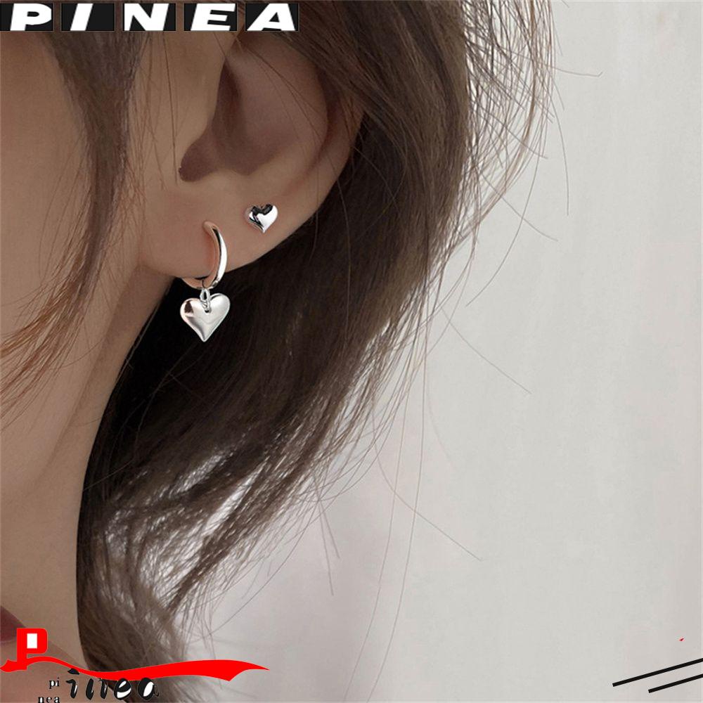 Nanas Asimetri Cinta Hati Anting Fashion Aksesoris Pesta Pernikahan Drop Earrings