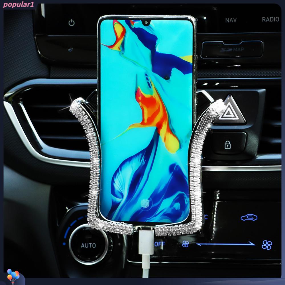Populer Car Phone Holder Aksesoris Mobil Universal Adjustable Air Vent Phone Stand
