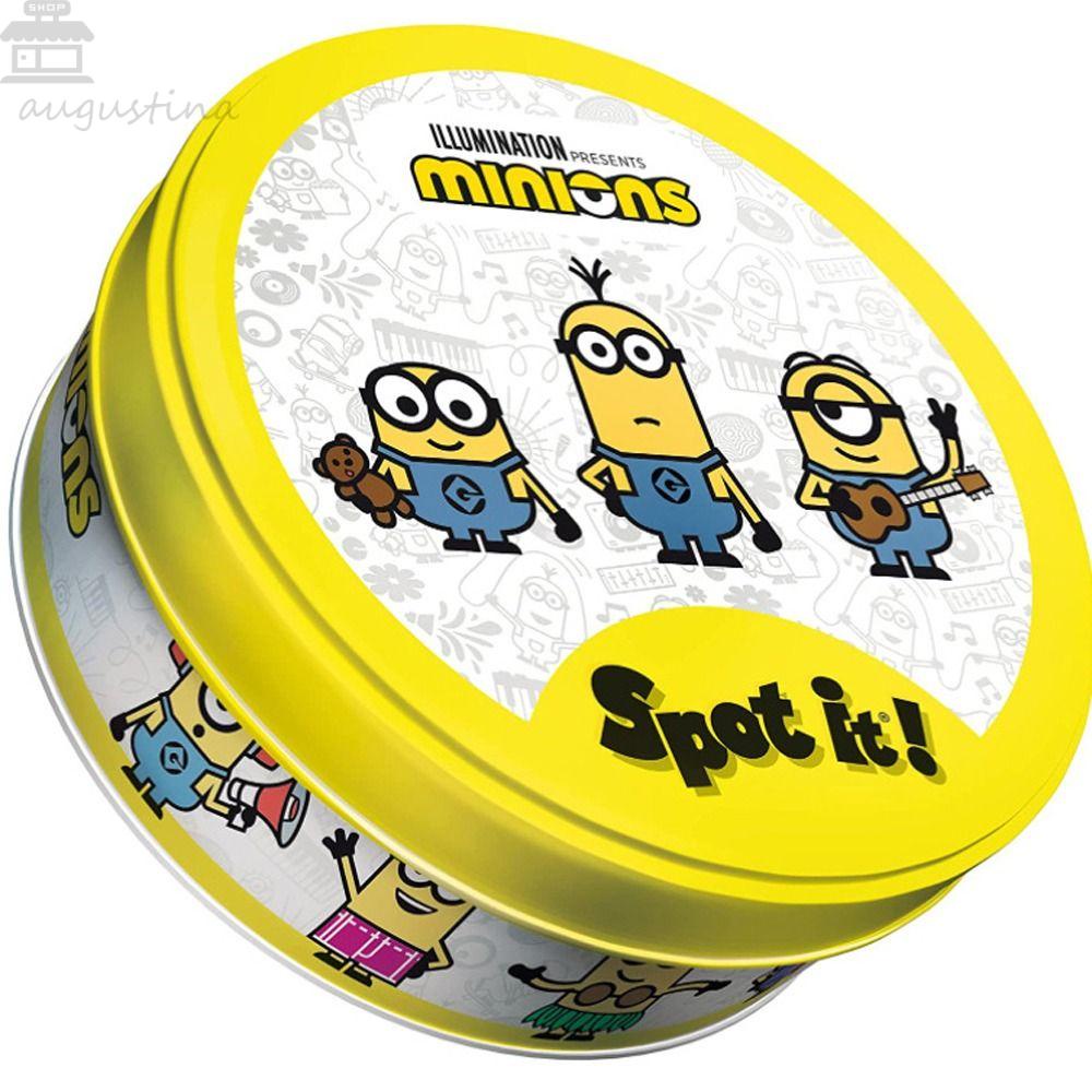 Game AUGUSTINA Spot It 30pcs/55pcs Card Colored Minions Doraemon Patrol Marvel Pikachu Kartu Mainan