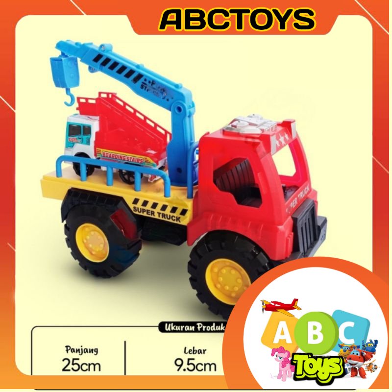 Mainan Anak Truk Derek Mobil / Mainan Truk kontruksi Derek / Mainan Truk Derek  | ABCTOYS