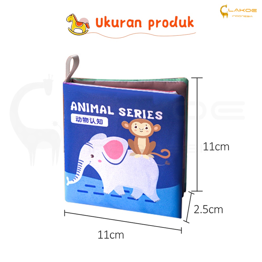 Lakoe Soft Book Bayi/Buku Kain/Buku Bantal Books Bayi Edukasi Bayi Bahasa Inggris