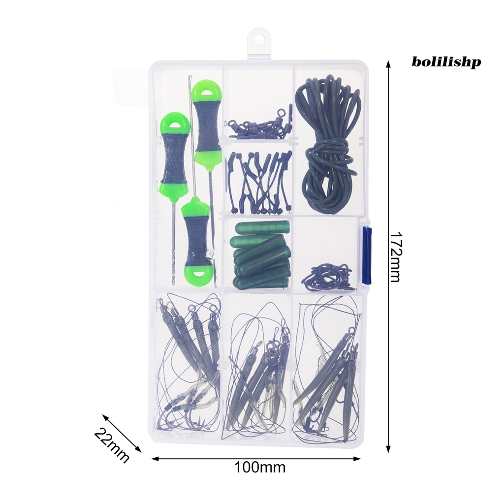 Bo-1 Set Alat Pengumpan Memancing Set Ukuran Kecil Unbreakable Angling PE Braided Line 62Pcs Eropa Memancing Umpan Cocok Untuk Memancing Di Luar Ruangan