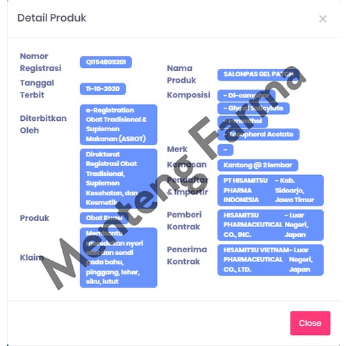 Salonpas Gel Patch 2 lembar - Koyo Elastis Pereda Nyeri Otot dan Sendi