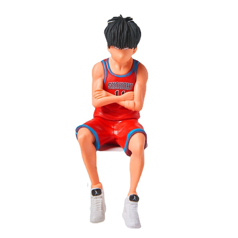 Slam Dunk Hanamichi Sakuragi Emo Lucu Postur Duduk Action Figure Anime Karakter Basket Rukawa Kaede Model Mainan Collections