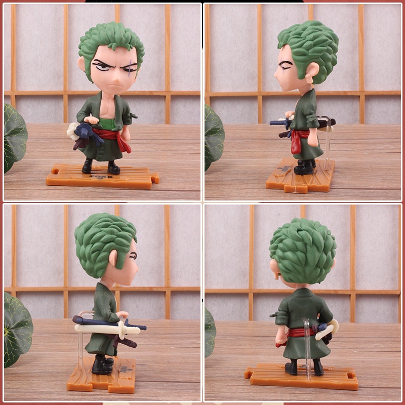 10pcs/set Anime One Piece Action Figure Luffy Zoro Nami Robin Sanji Franky Chopper Boneka Mainan Model PVC Untuk Anak