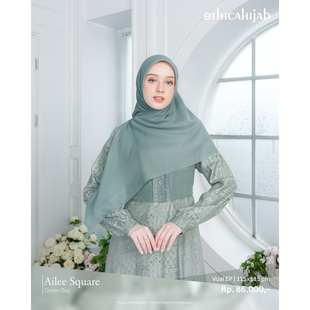 ETHICA HIJAB AILEE BRUSH BROWN (KASHMEER GREEN) DREAM BLUE GREEN BAY HARVEST GOLD IVORY CREAM MIST R