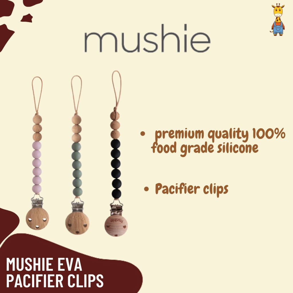 Mushie Pacifier Clips Eva
