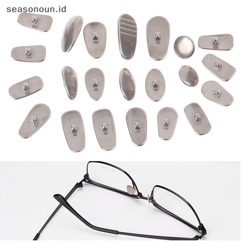 Seasonoun 1pasang Nose Pads Titanium Teardrop Screw-in Untuk Penahan anti Slip Kacamata.