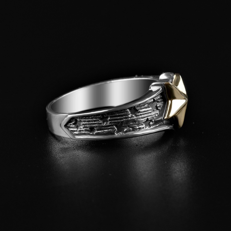 Y2k 90s Berlian Imitasi Mengkilap Tidak Teratur Bintang Pembukaan Cincin Untuk Wanita Egirl Vintage Kristal Pentagram Adjustable Ring Lover Jewelry