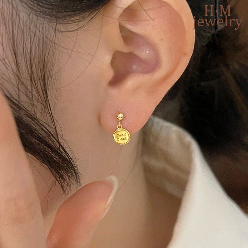 S925 Perak Good Luck Stud Earrings High Sense 2023an Anting Temperamen Mewah Ringan Baru