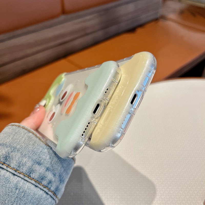 【3D Ice Cream】Couple Funny Clear Soft Case IPhone 7 8 Plus XR XS Max 11 12 13 14 Pro Max 14 Plus for Women Girl Gift Cartoon Cute Funny expression