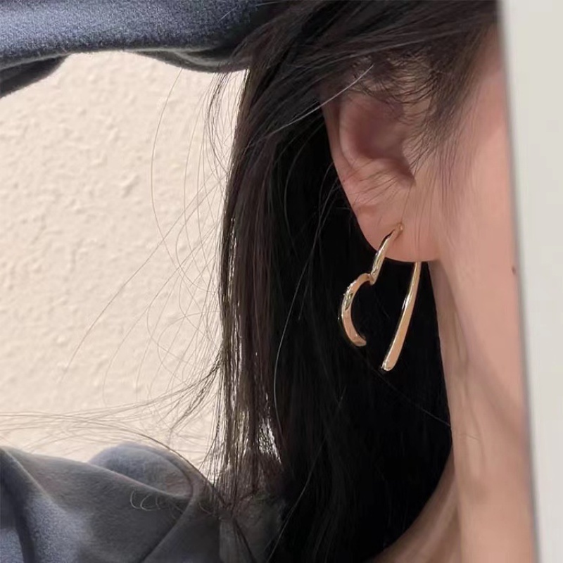 We Flower Chic 14 K Emas Berlebihan Besar Menjuntai Jantung Hoop Anting Untuk Wanita Perempuan Gaya Korea Besar Geometris Anting-Anting Hypoallergenic Telinga Perhiasan