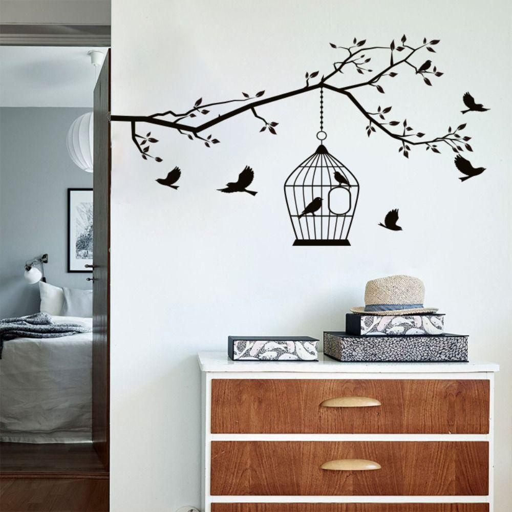 [Elegan] Birdcage Wall Sticker Self-adhesive Kualitas Tinggi Inspirasi Birdcag Removable Socket Tempel Background Dinding Gantung Kandang Stiker