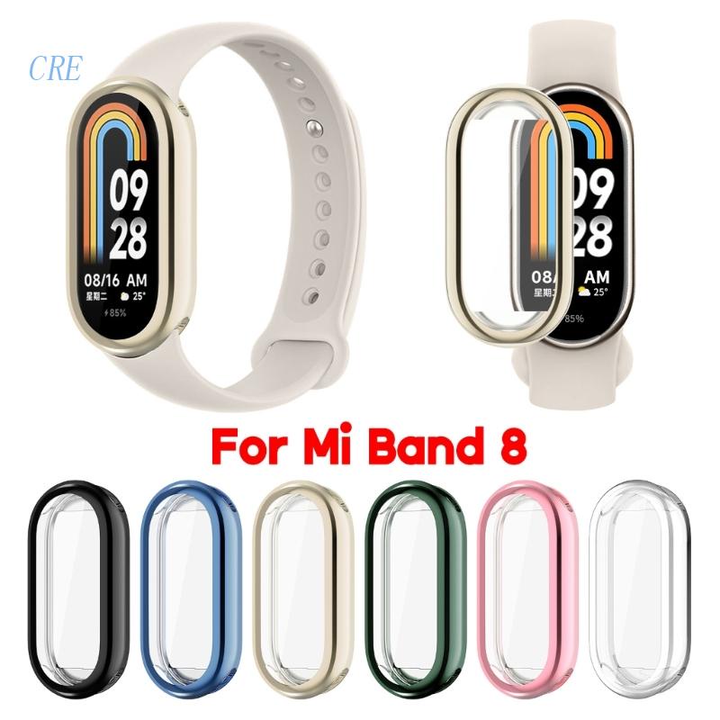 Cre Untuk Mi-Band8 Smartwatch Pelindung Case Ringan Tahan Lama Lembut Perlindungan Perumahan-Cangkang Shockproof Anti Gores C