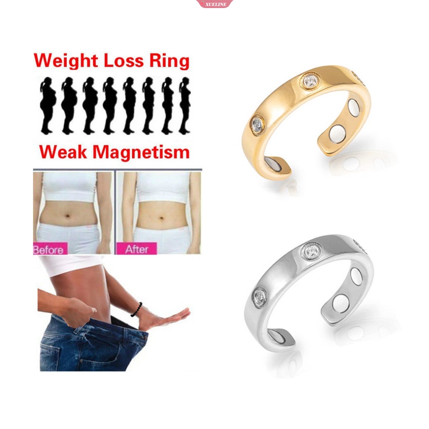 Terapi Magnetik Menurunkan Berat Badan Cincin Untuk Wanita Pria Fashion Perawatan Kesehatan Perhiasan Hadiah Tetap Langsing Bergaya Logam Cincin Jari Minimalis [ZXL]