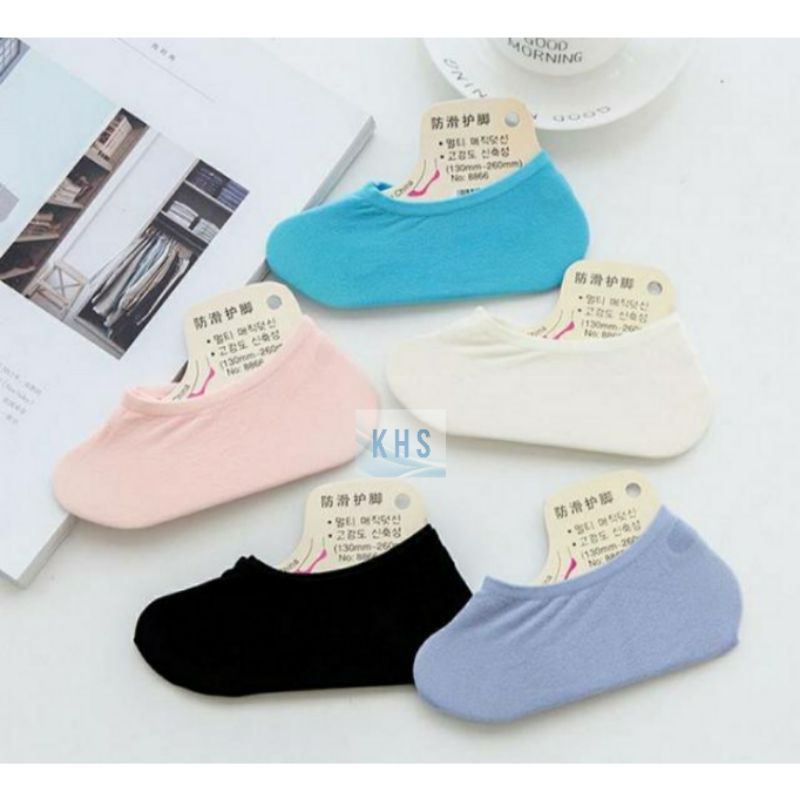 Kaos Kaki Hidden Pendek Balet Anti Slip Invisible Flat Shoes