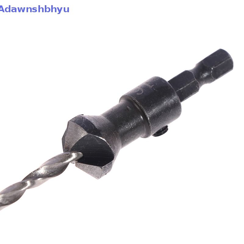 Adhyu 4PCS 3/3.5 /4 /4.5mm Hex Quick Change Shank Countersink Tapered Drill Bits ID