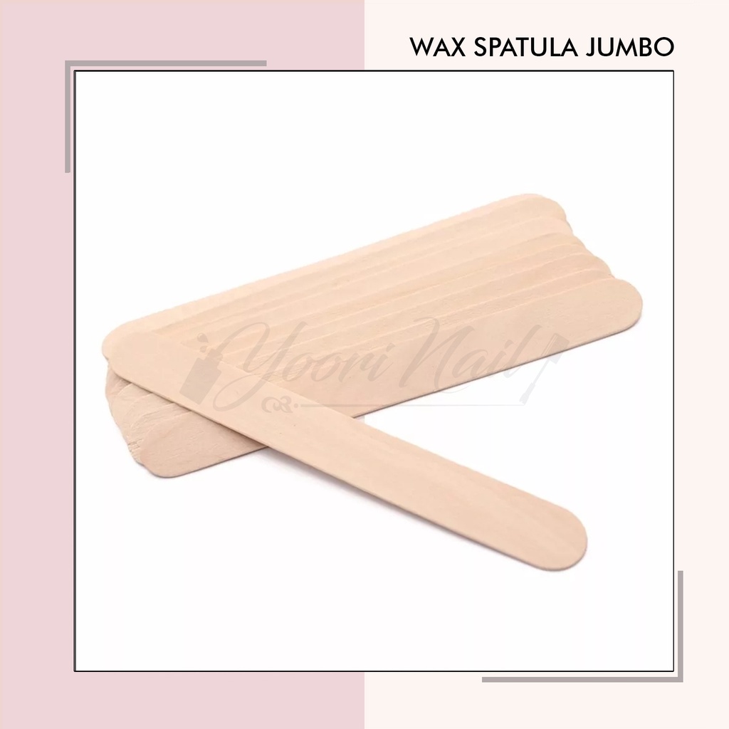 25pcs Wooden wax spatula jumbo waxing stick kayu besar stik ice cream